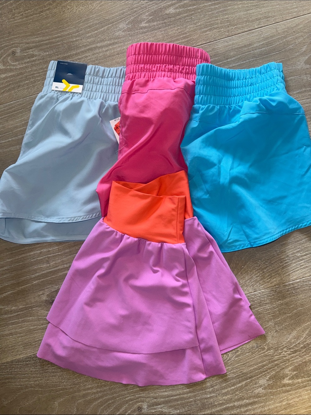 Kids Athletic Skort & shorts - Pink and blues